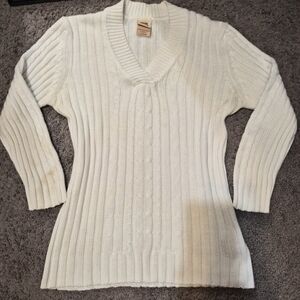 cute y2k vintage white knitted top